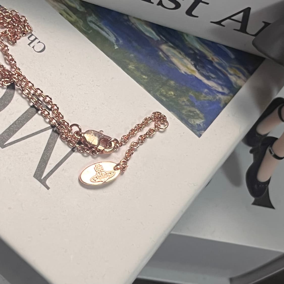 비비안웨스트우드 메이페어 바스 릴리프 목걸이 로즈골드 상품이미지6