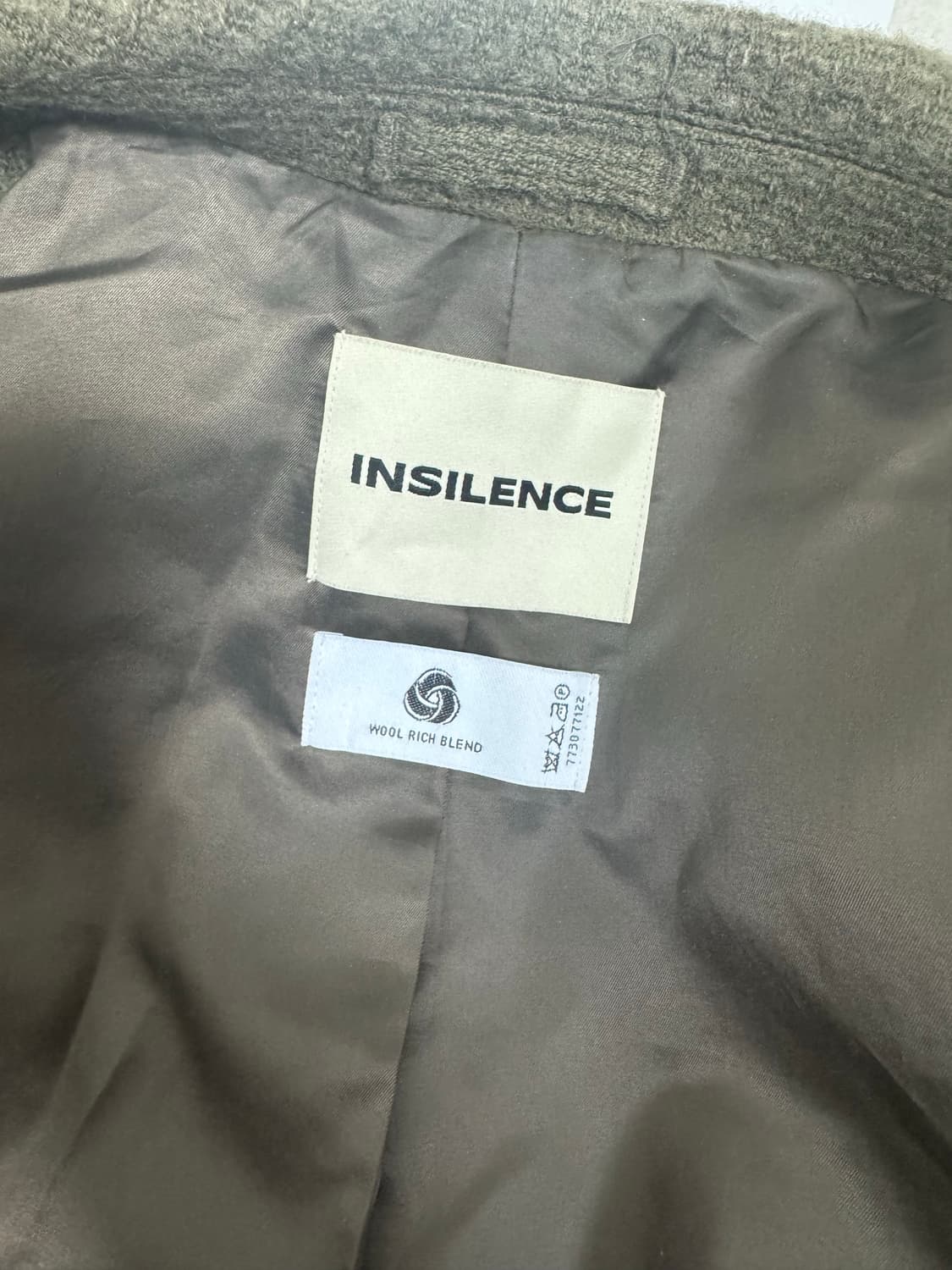 (완판) 인사일런스 우먼 울 오버사이즈 자켓 S 카키브라운 상품이미지9