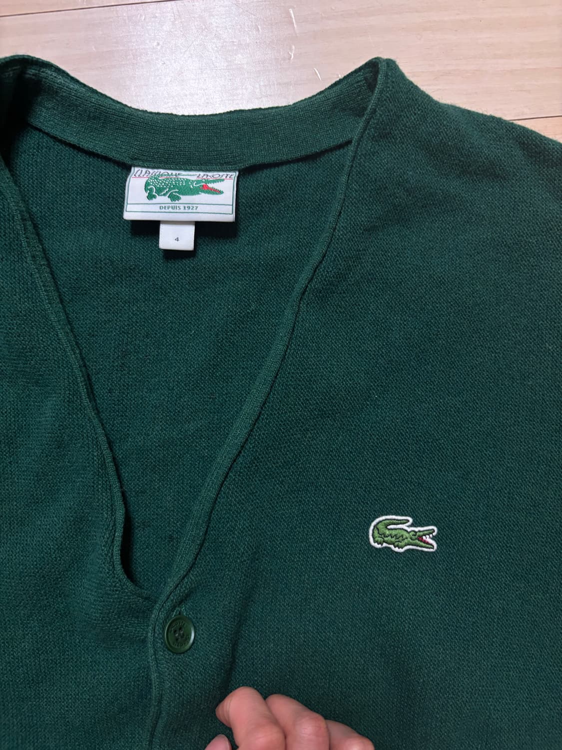라코스테 남성 링스가디건 그린 4사이즈 상품이미지2