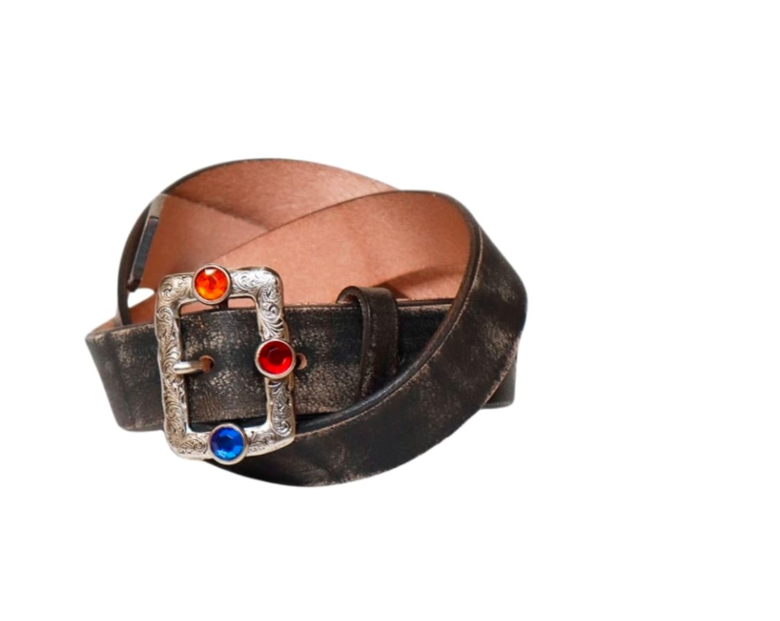 캐피탈 잼스톤 벨트, 스터드 버클 벨트 블랙 팔아요 상품이미지1