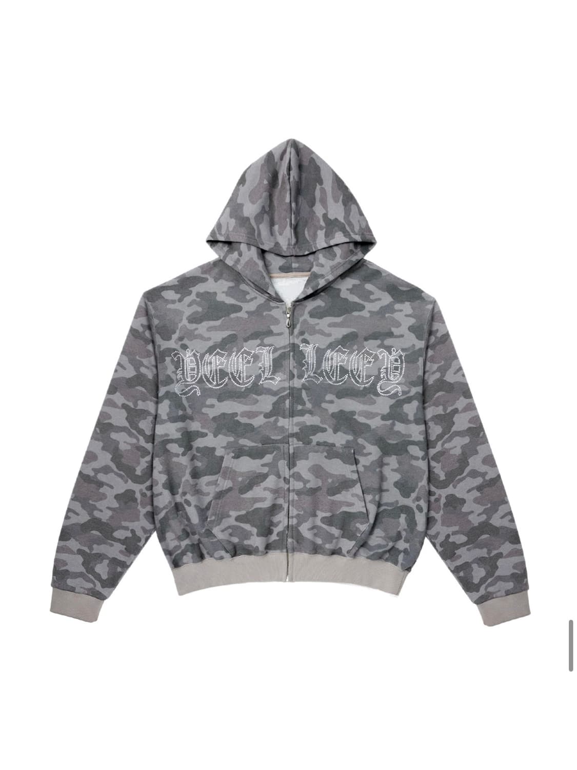 YEEL STUDDED ZIPUP HOODIE OVERSIZED CAMO 상품이미지5