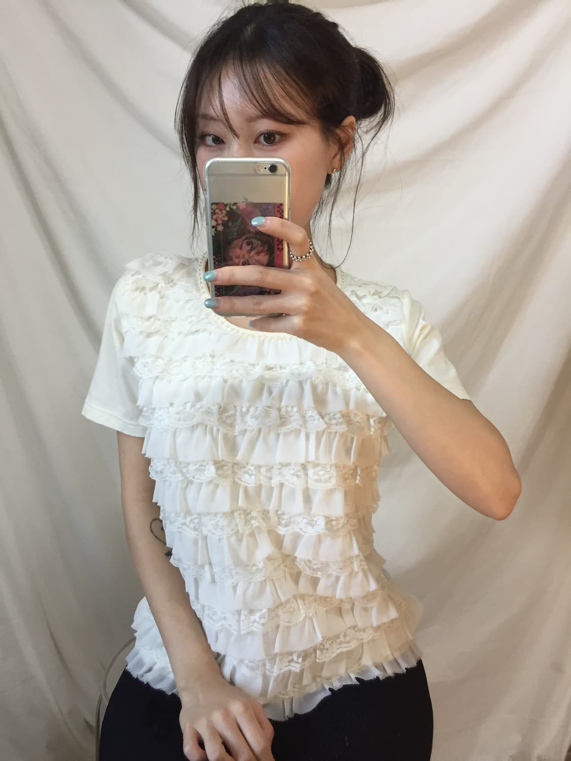 레이스 프릴 탑 상품이미지3