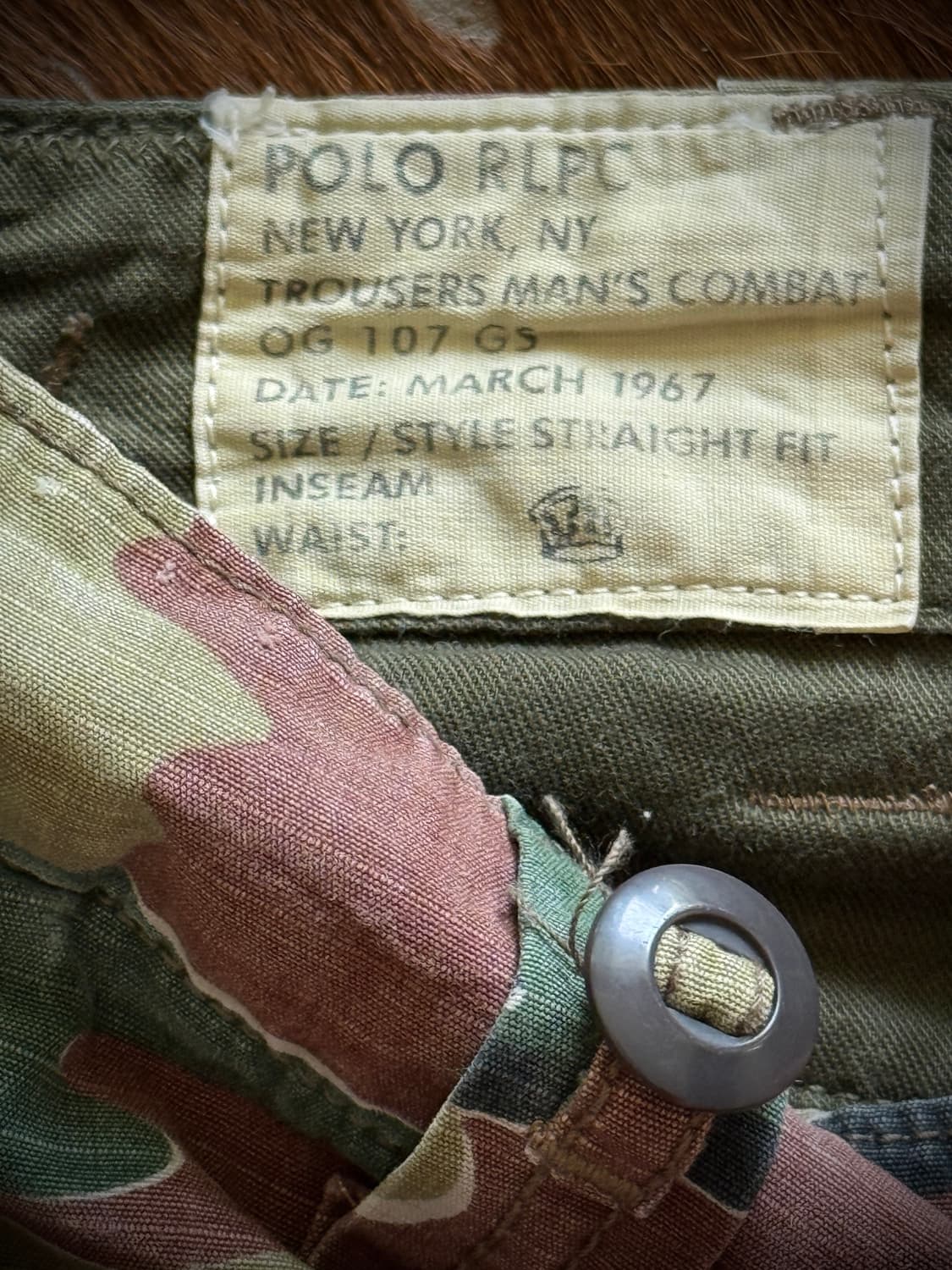 60s 벨기에군 폴로 랄프로렌  Jiwgsaw Camo pants 상품이미지9
