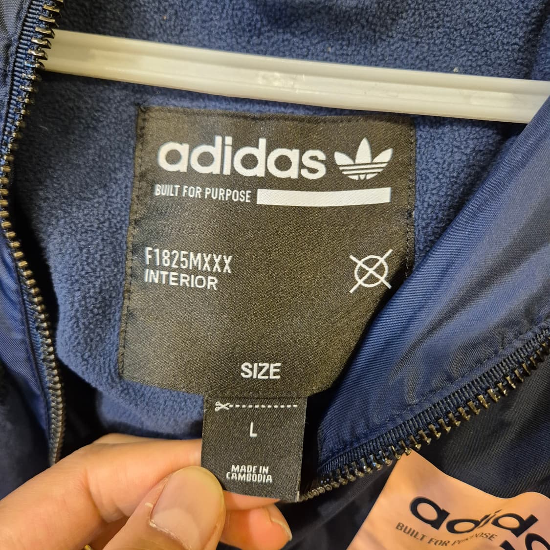 L 아디다스 네이비 후드자켓 상품이미지3