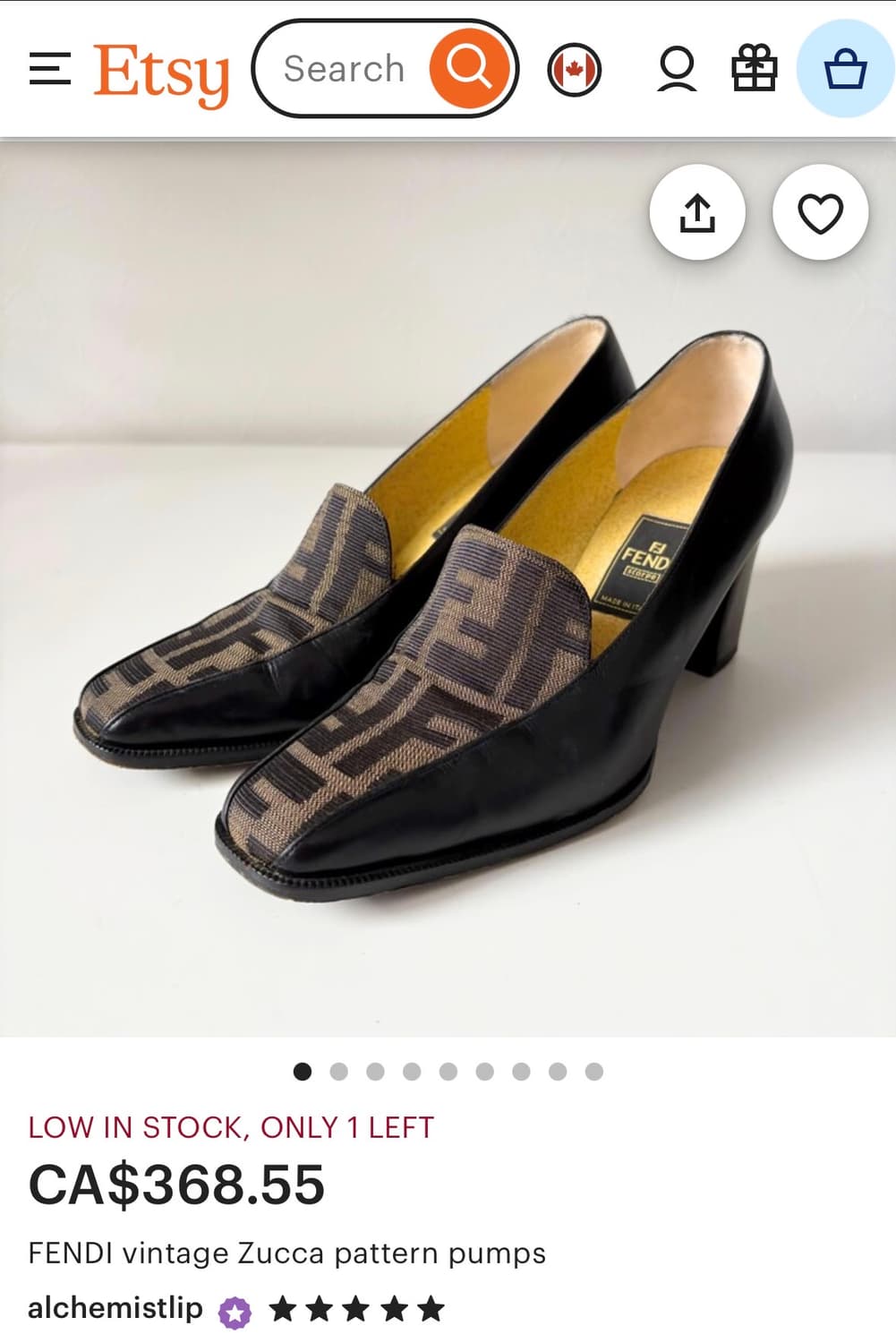 Fendi 펜디 주카 펌프스 로퍼 37.5 (245) 상품이미지9