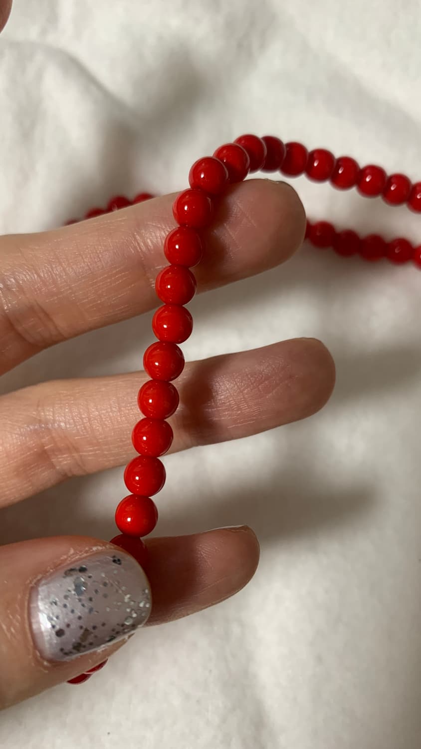 6미리 레드볼목걸이 상품이미지3
