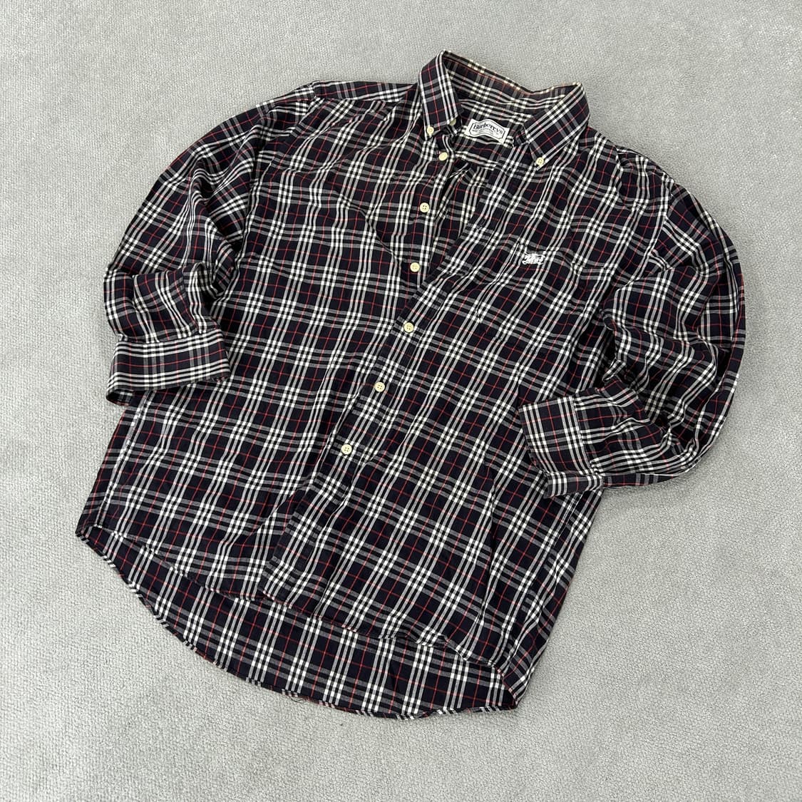 버버리 체크 긴팔 셔츠 m 상품이미지1