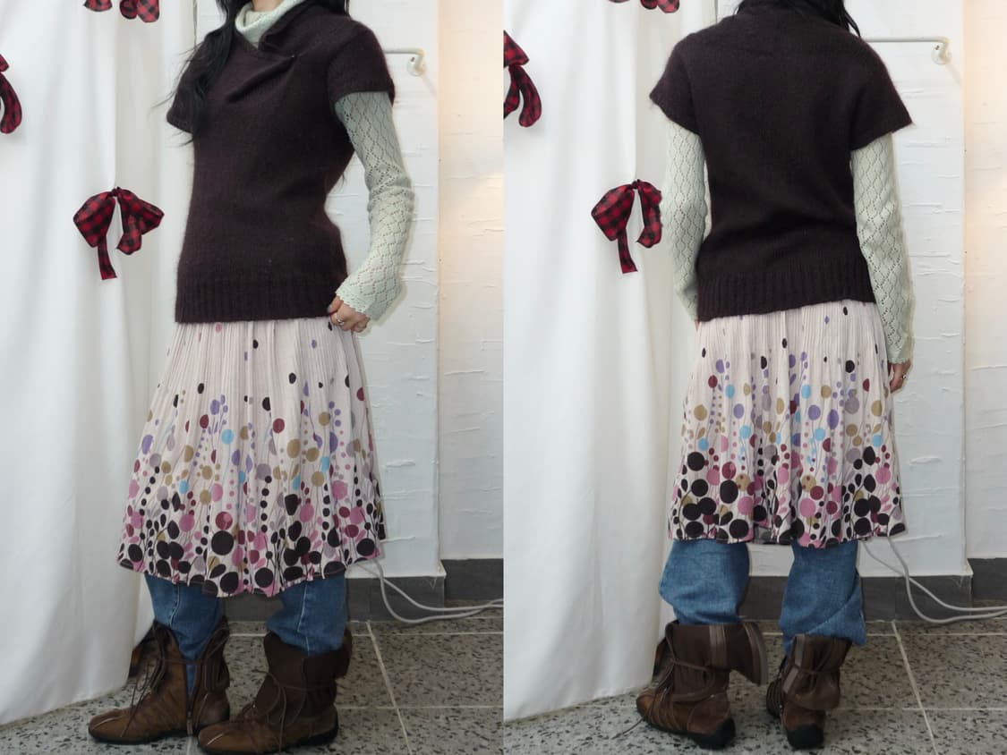 개별 구매 가능)브라운 핑크 코디 상품이미지2