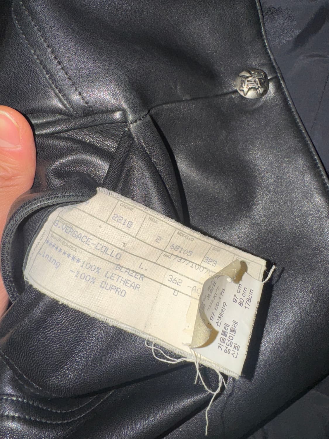 90s 지아니 베르사체 아카이브 레더 자켓 상품이미지8
