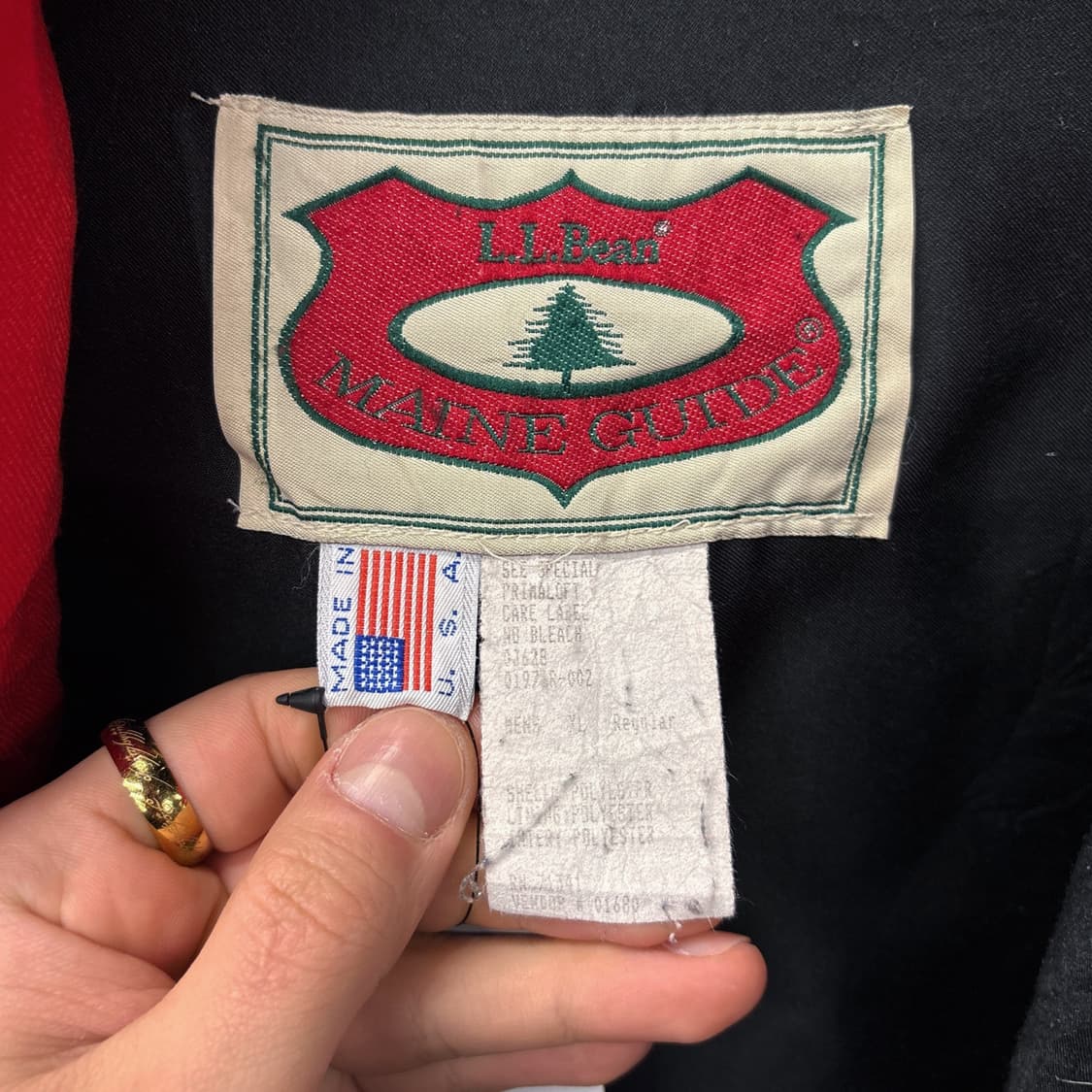 80~90s 엘엘빈 메인가이드 라인 프리마로프트 다운 베스트 N1175 상품이미지7