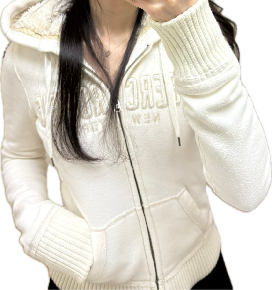 아베크롬비 양털 후드집업 S 딱붙핏 상품이미지5