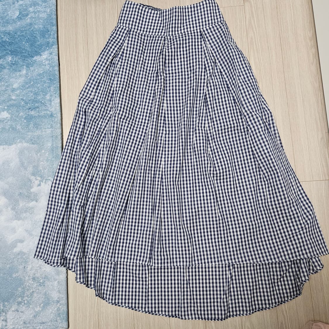 max studio 여름 체크 치마 네이비 상품이미지3