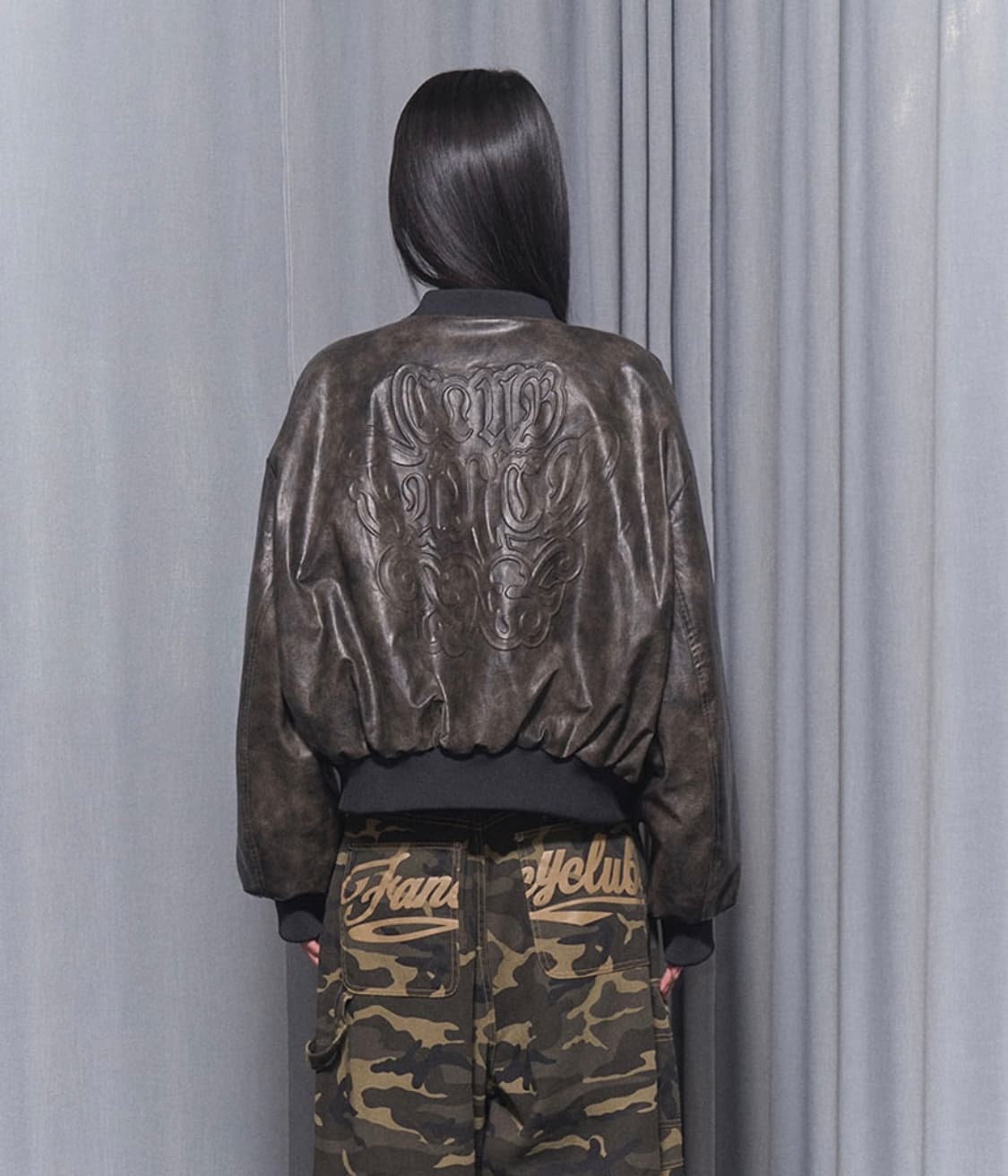 팬시클럽 퀄팅 리버시블 엠보 점퍼 (블랙) 상품이미지2