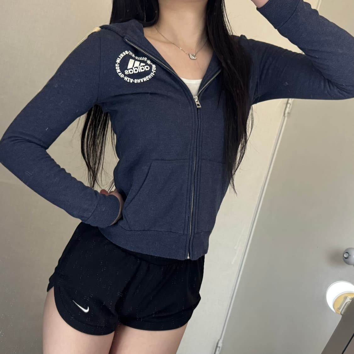 삼선 아디다스 슈퍼스타 영어 로고 후드집업 💙 상품이미지4