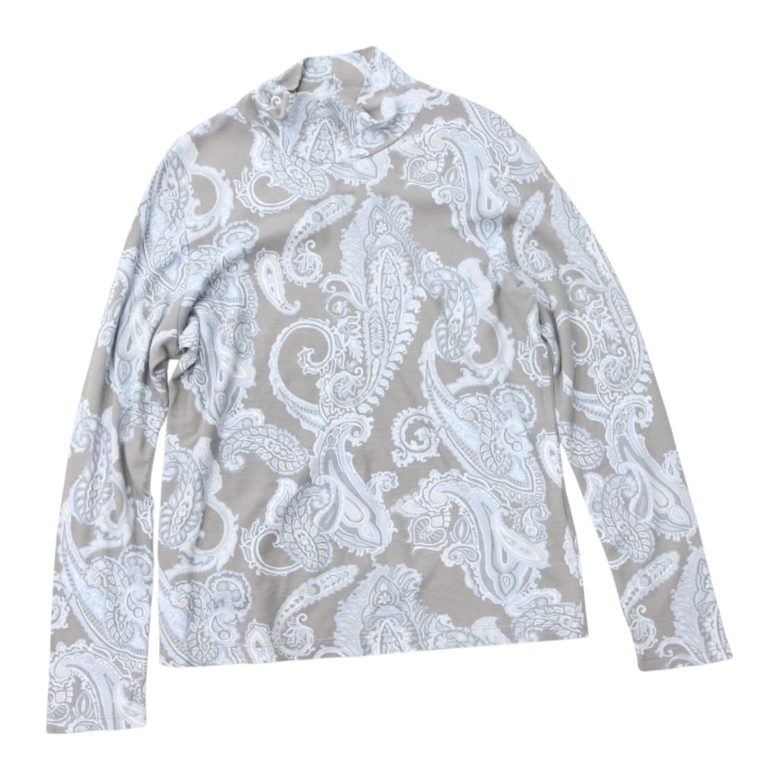 DoCLASSE 도클라세 페이즐리 패턴 하이넥 롱슬리브 티셔츠 상품이미지1