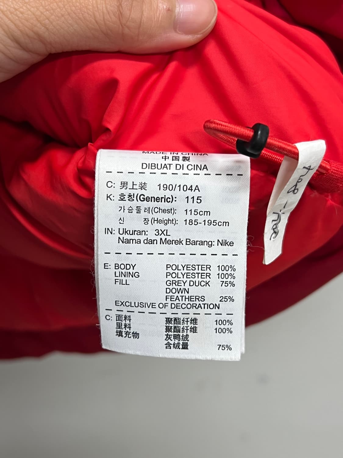 나이키 얼라이언스 패딩파카 레드 상품이미지6