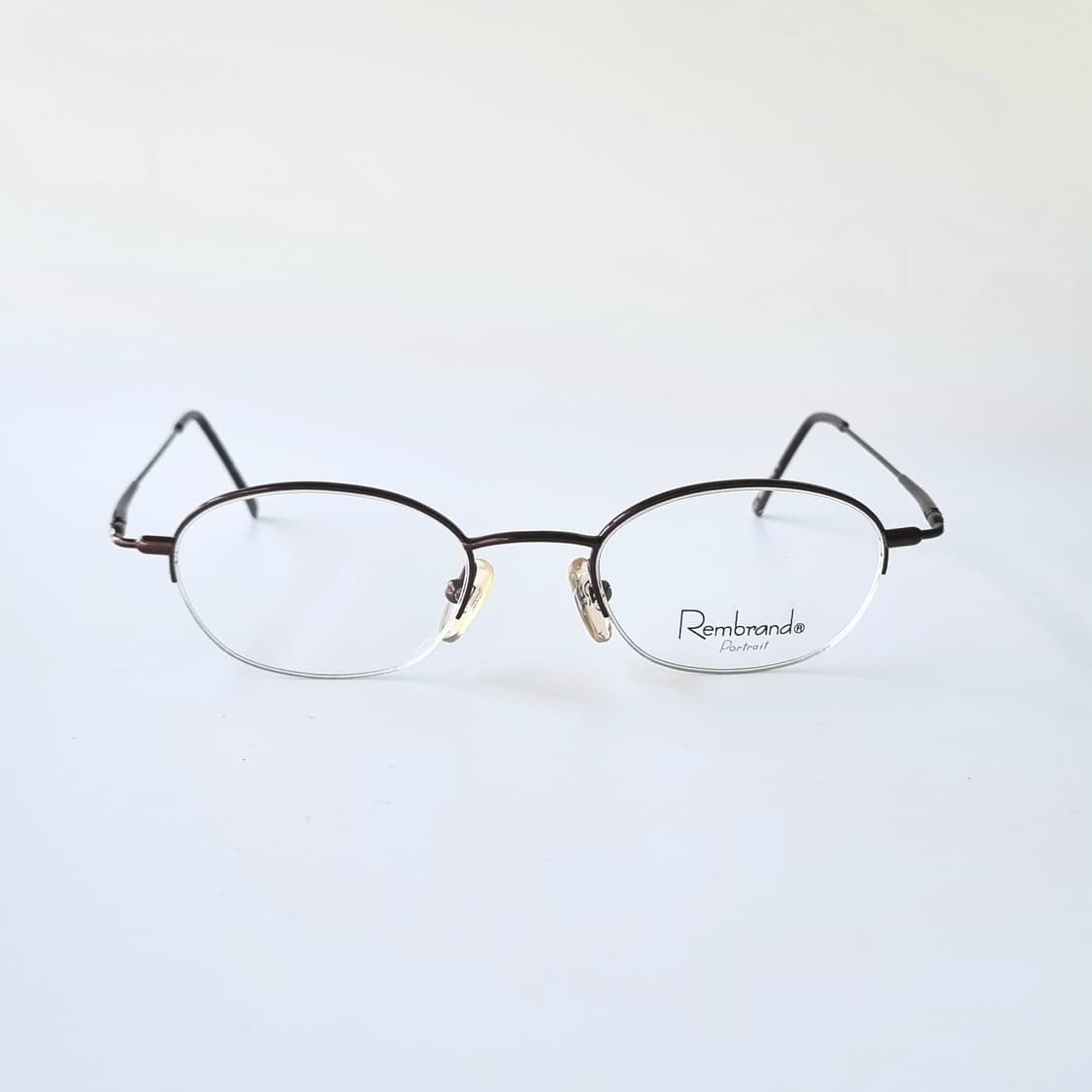 데드스탁 클래식한 오벌(Oval)형 반무테 안경테 625 상품이미지2