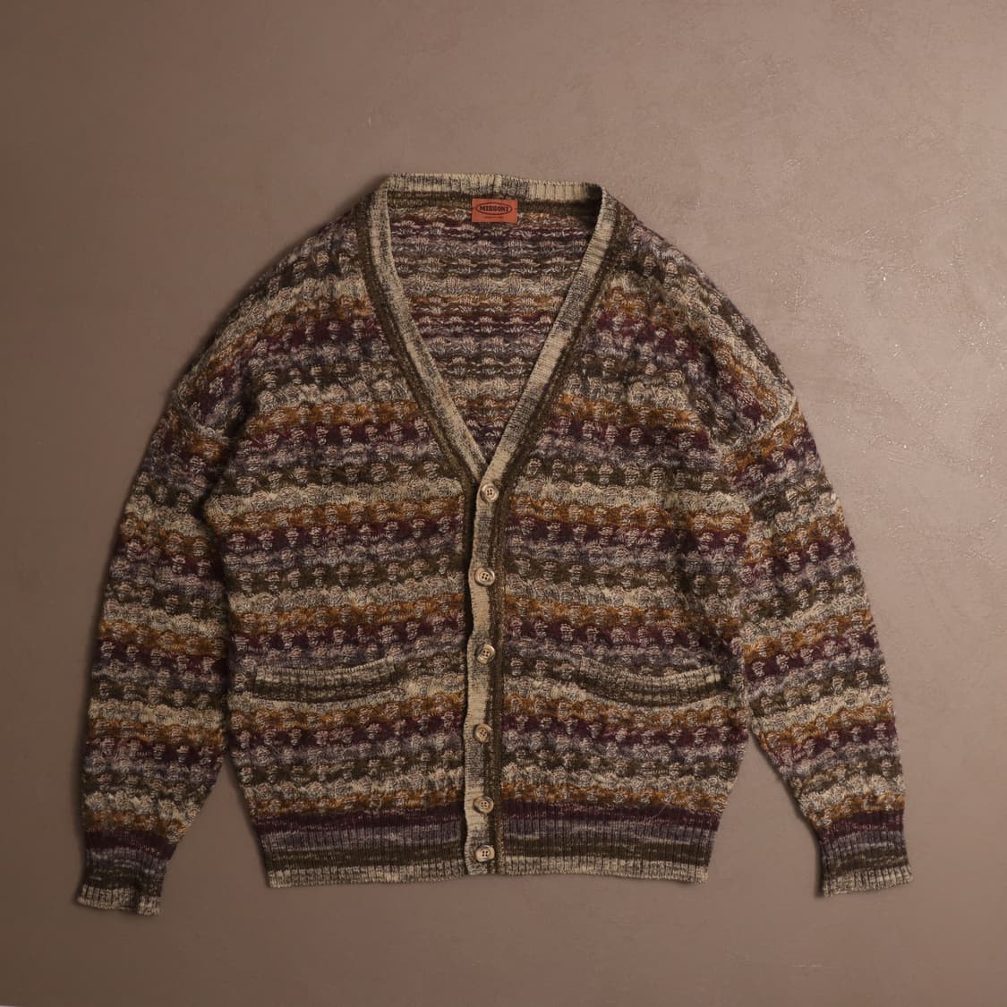 미쏘니 케이블패턴 울 니트 가디건 A1479 상품이미지1