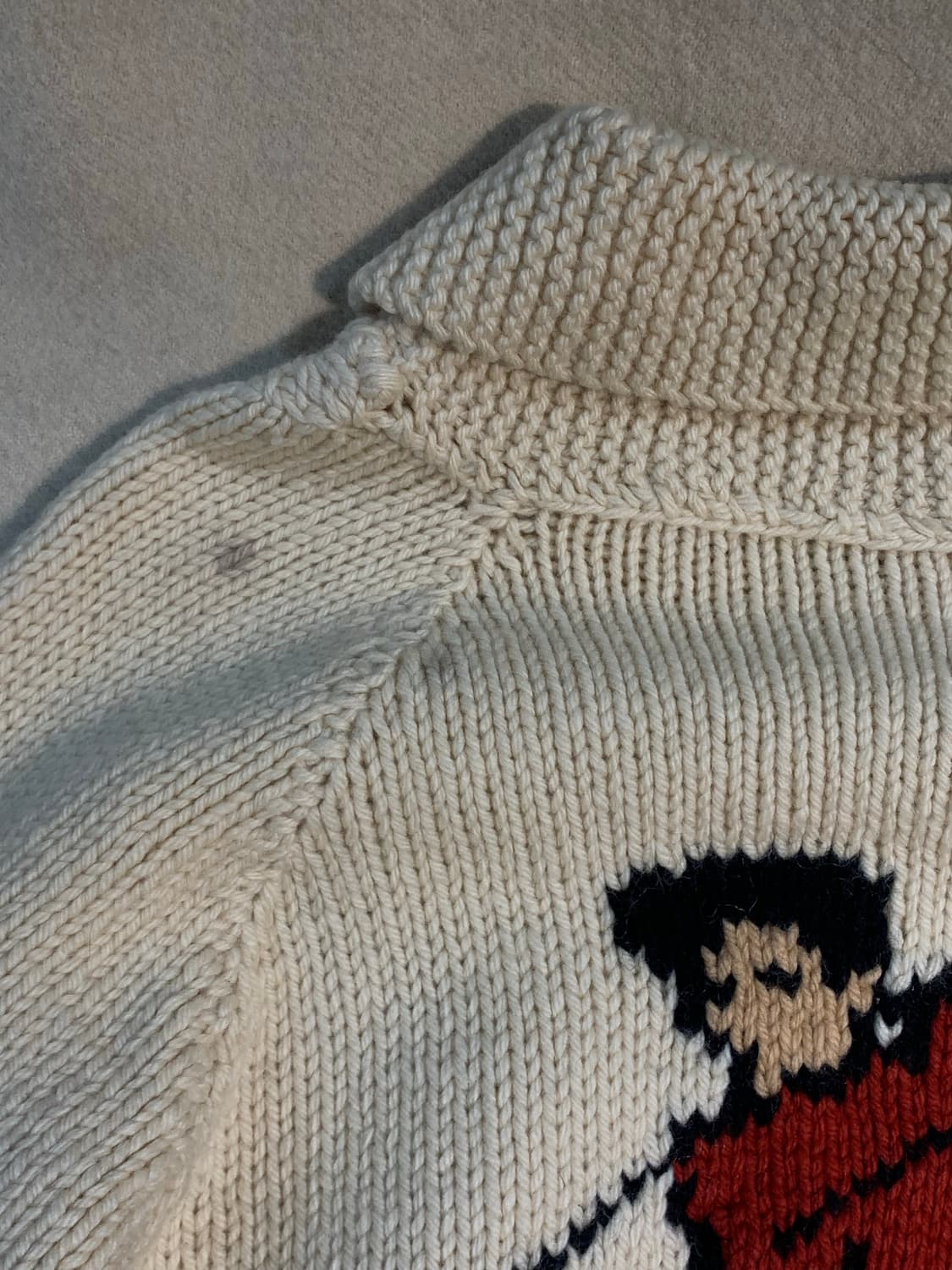 60s 핸드 니트 캐네디언 집업 스웨터 골프 상품이미지8