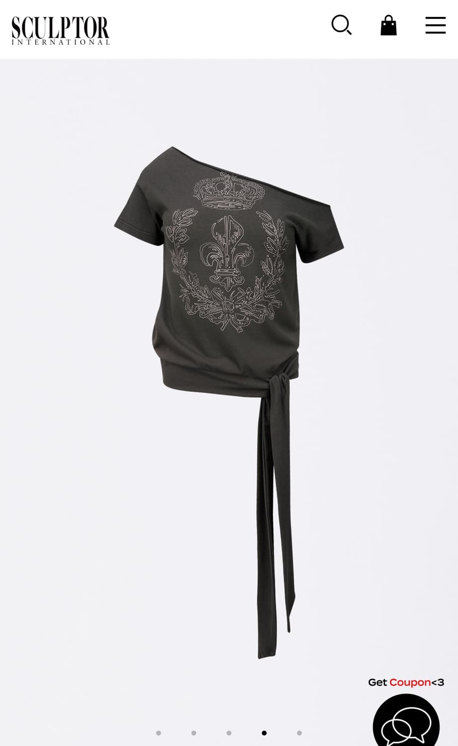 스컬프터 Chateau Shithole Tie Tee Charcoa 상품이미지1