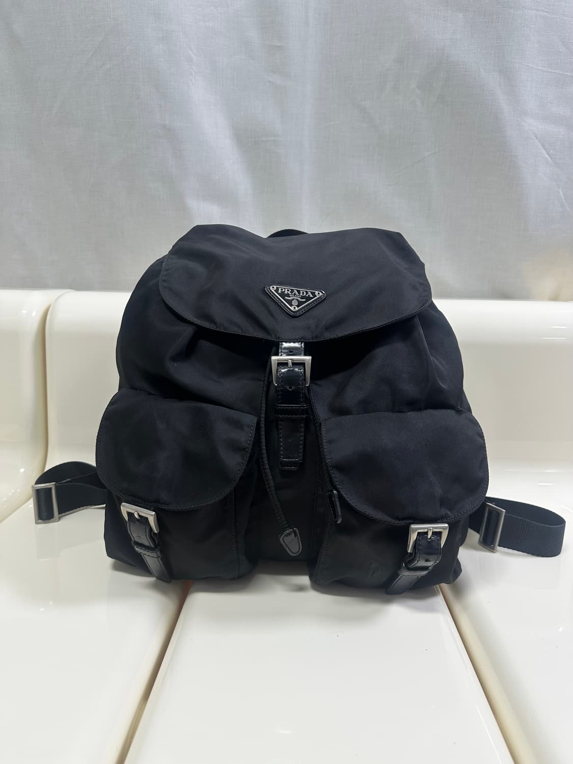 [A 정품] 프라다 투 포켓 백팩 미디움 상품이미지9