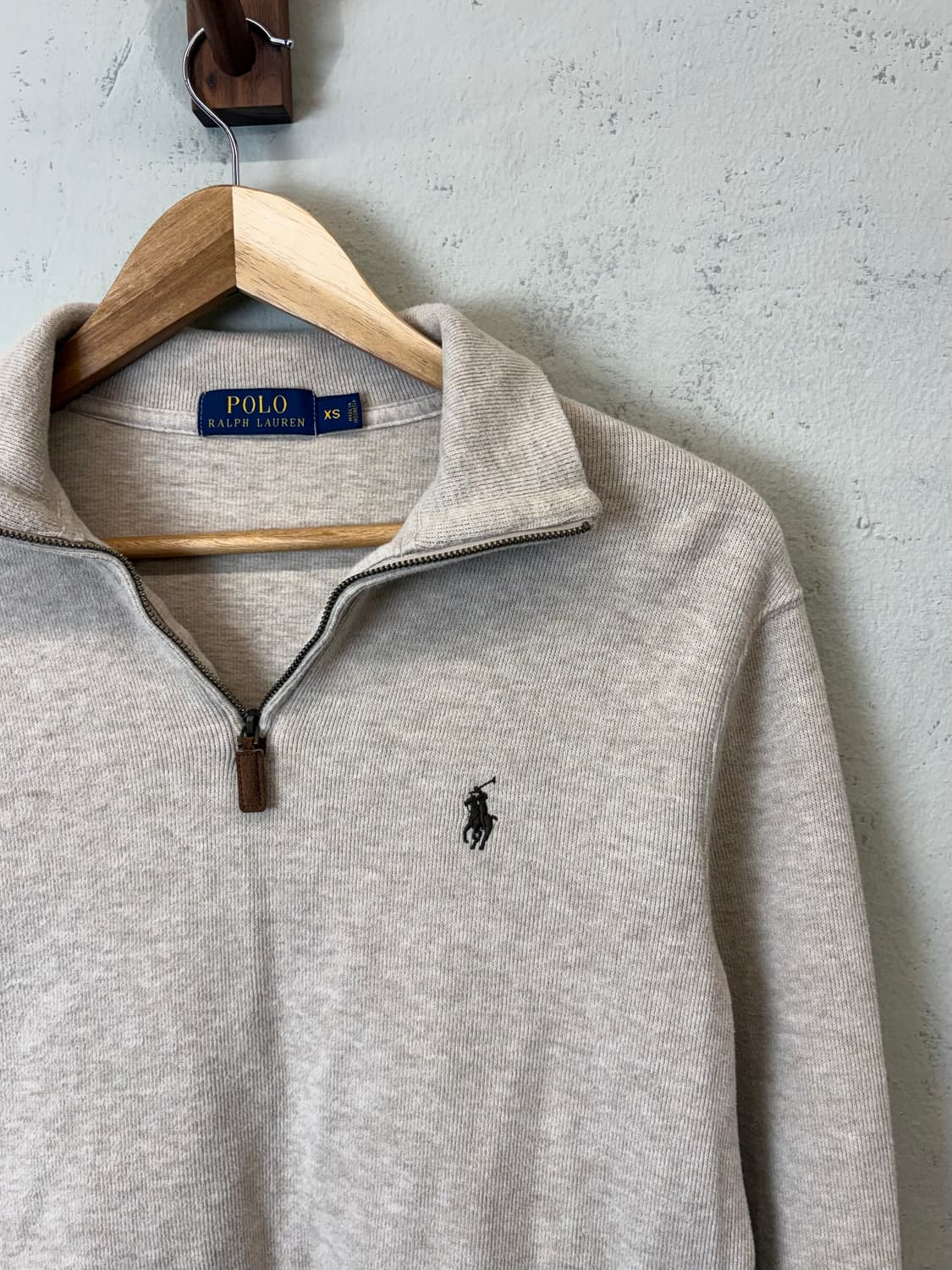 폴로랄프로렌 코튼 반집업 니트 아이보리 상품이미지2