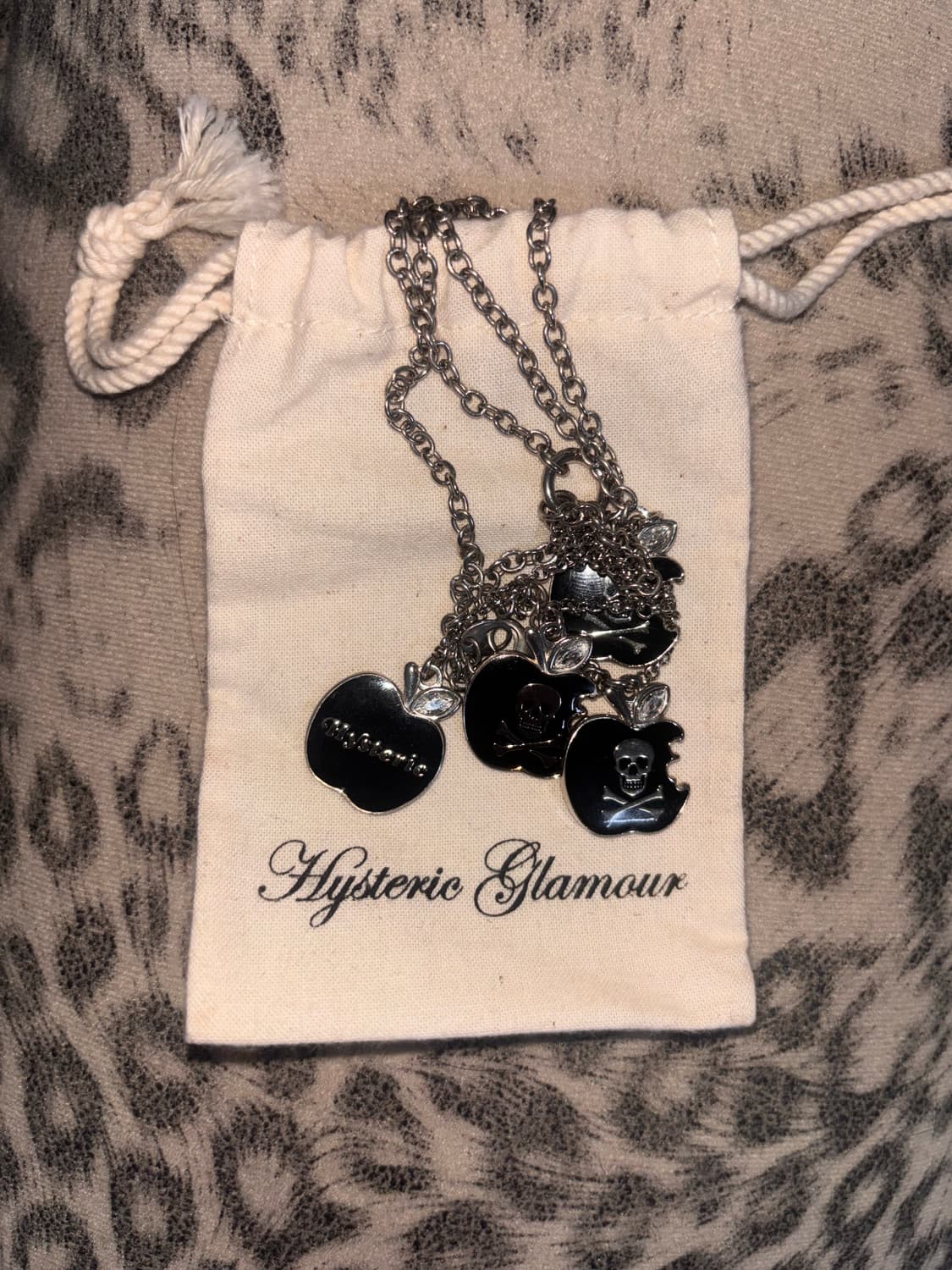 히스테릭글래머 사과 해골 목걸이 상품이미지1