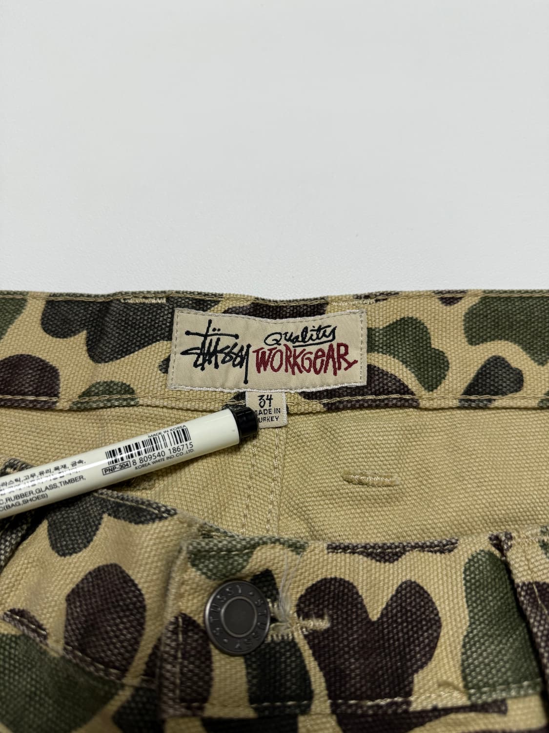 스투시 워크기어 더블니 캔버스  카모 팬츠 34 상품이미지4