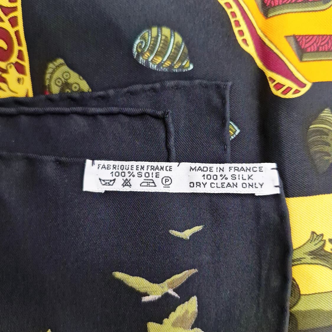 에르메스 까레 90 희귀 스카프 L' Atlantide 블랙 오렌지 레드 상품이미지4