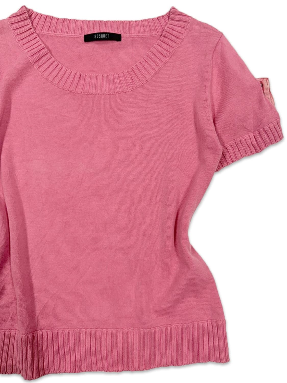 빈티지 BOSQUET포캣 포인트 반팔 니트 상품이미지2
