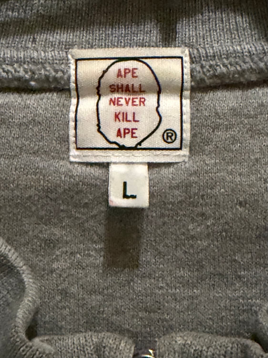 BAPE 올드 베이프 스타디움 집업 L 그레이 상품이미지3
