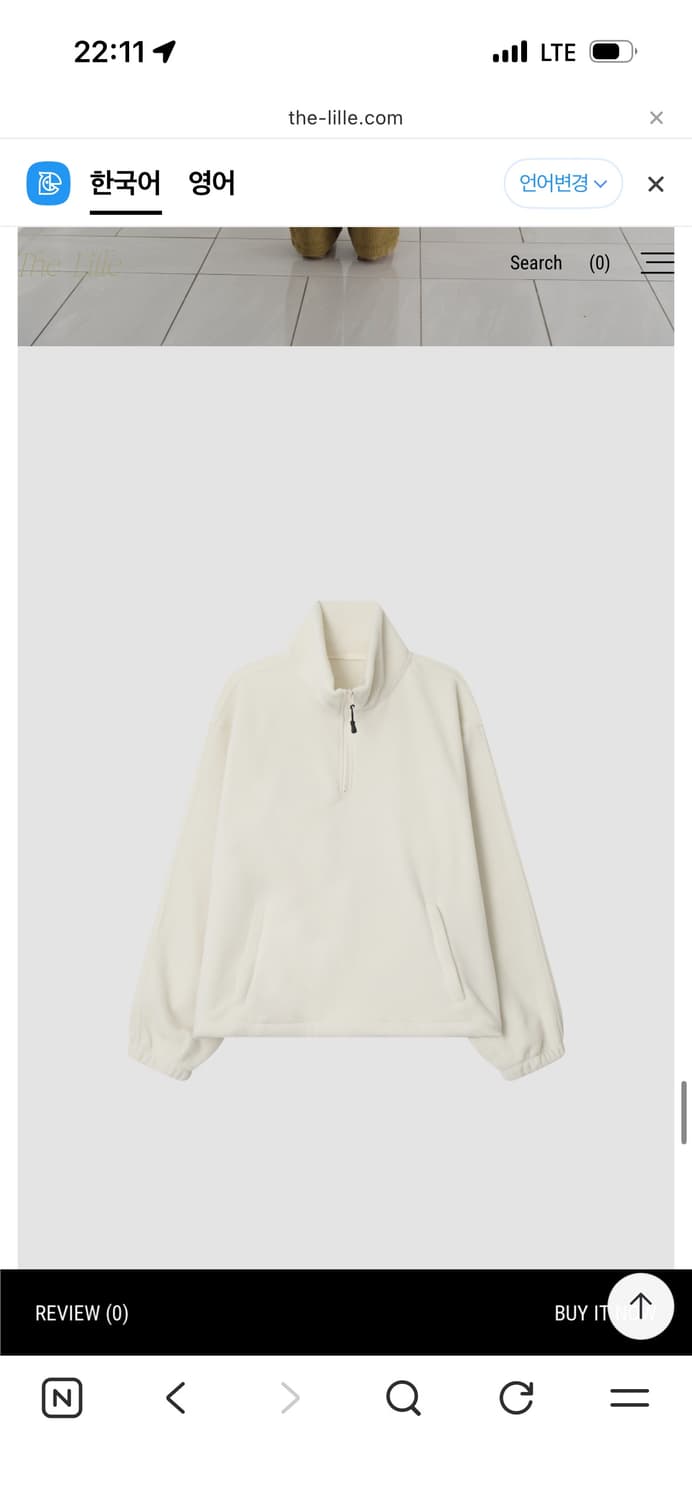 더릴 플리스 하프집업 아이보리 상품이미지3