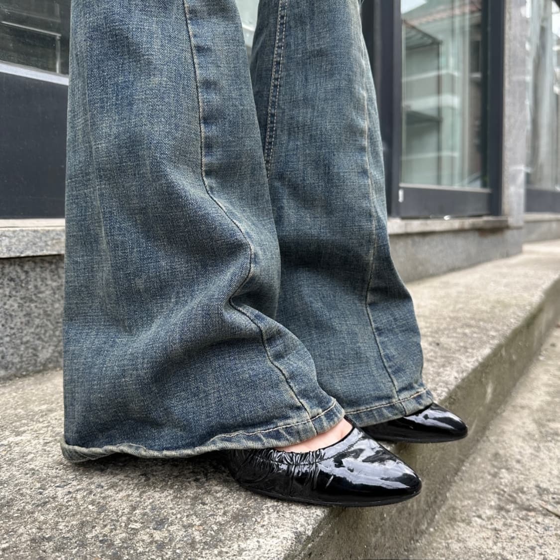 00s 빈티지 프라다 에나멜 가죽 힐 상품이미지1