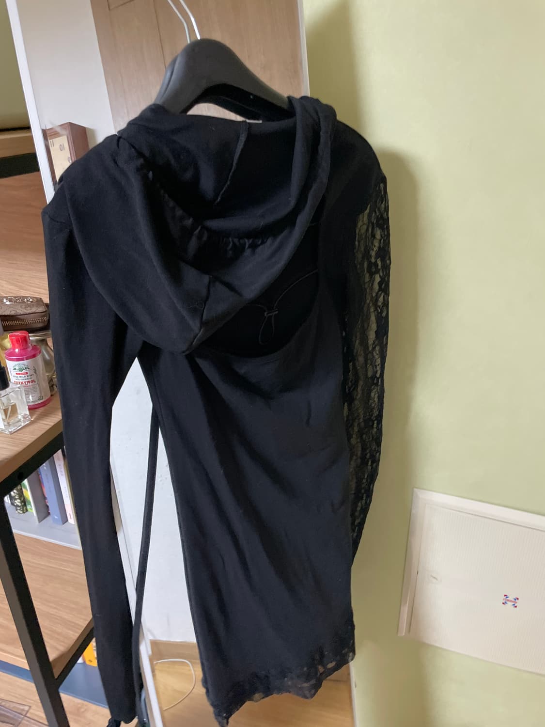 bnfrom 블랙 미니 드레스 FROM LACE HOOD OPS  M 상품이미지5