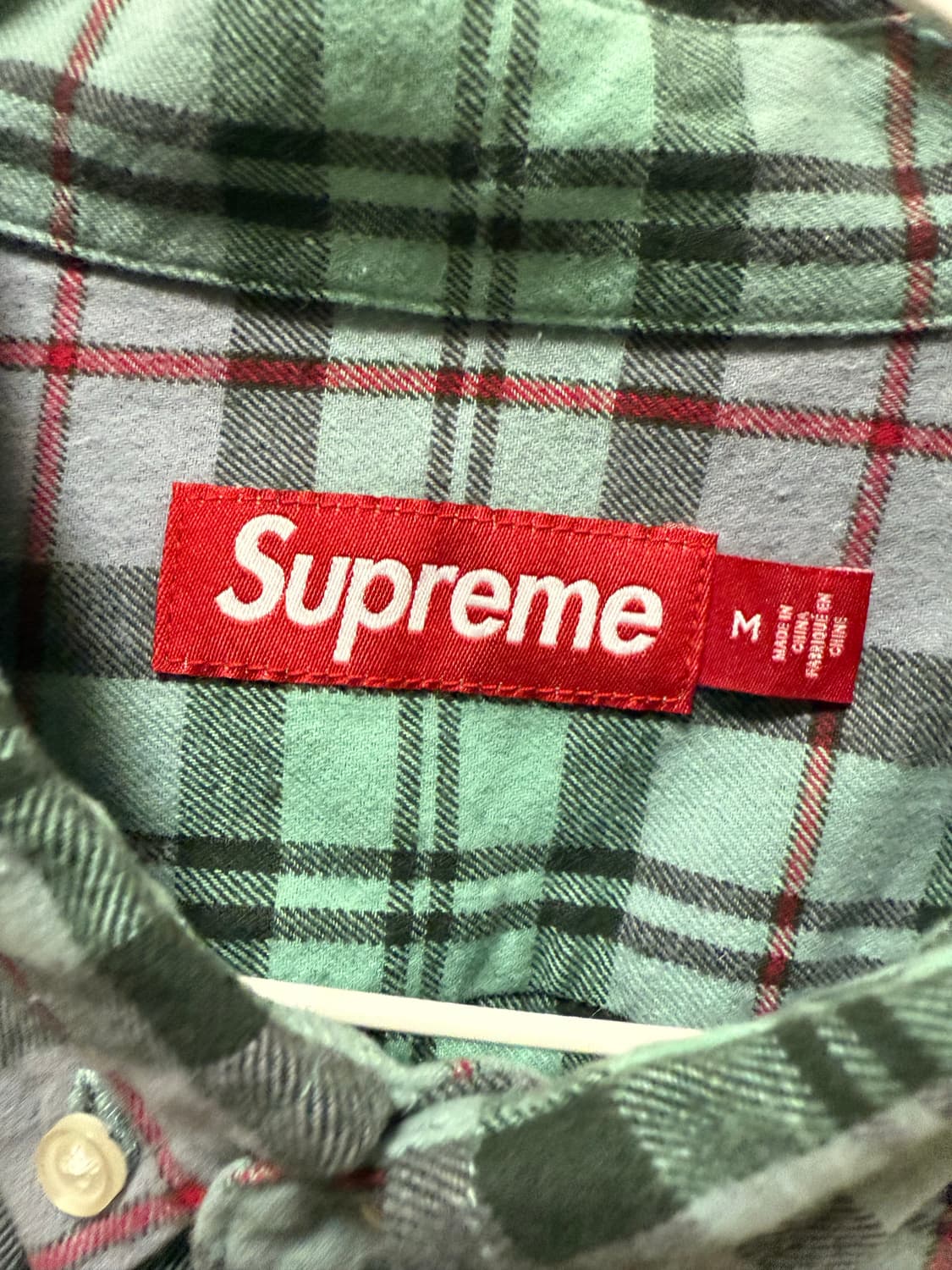 (새상품) 슈프림 플레이드 플란넬 셔츠 블루 - 24FW 상품이미지4