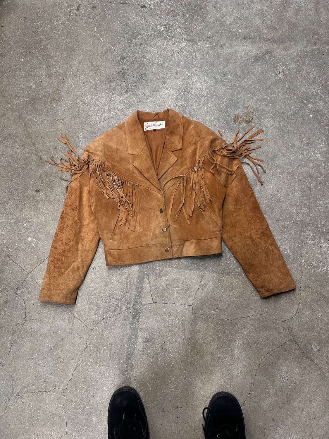 빈티지 스웨이드 프린지 자켓 상품이미지1