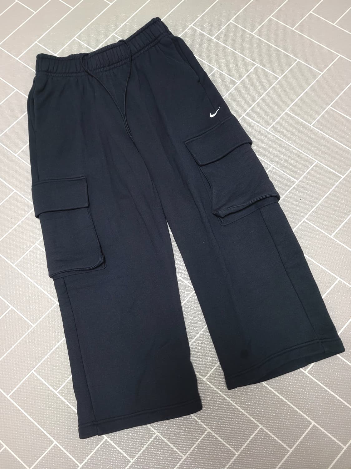 나이키 로우라이즈 오버사이즈 프렌치 오픈 헴 테리 팬츠 M 상품이미지1