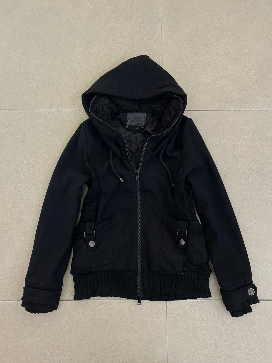 블랙 투웨이 후드집업 상품이미지2