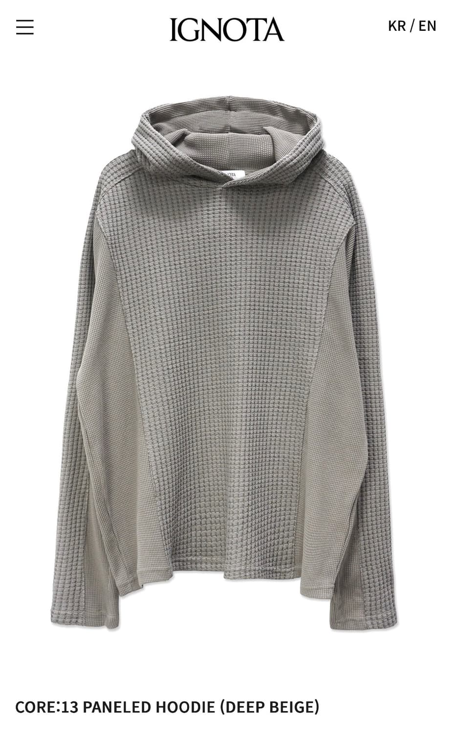 이그노타 패널 후드티 상품이미지1