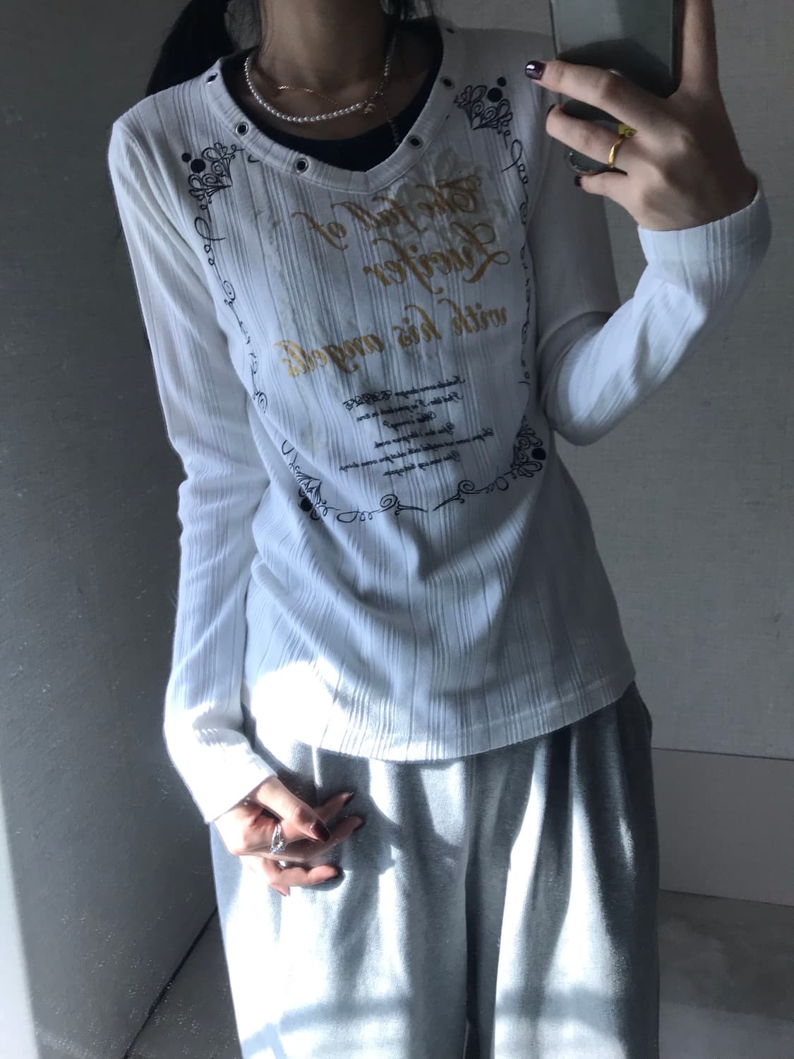 일본빈티지 레이어드 롱슬리브 상품이미지2