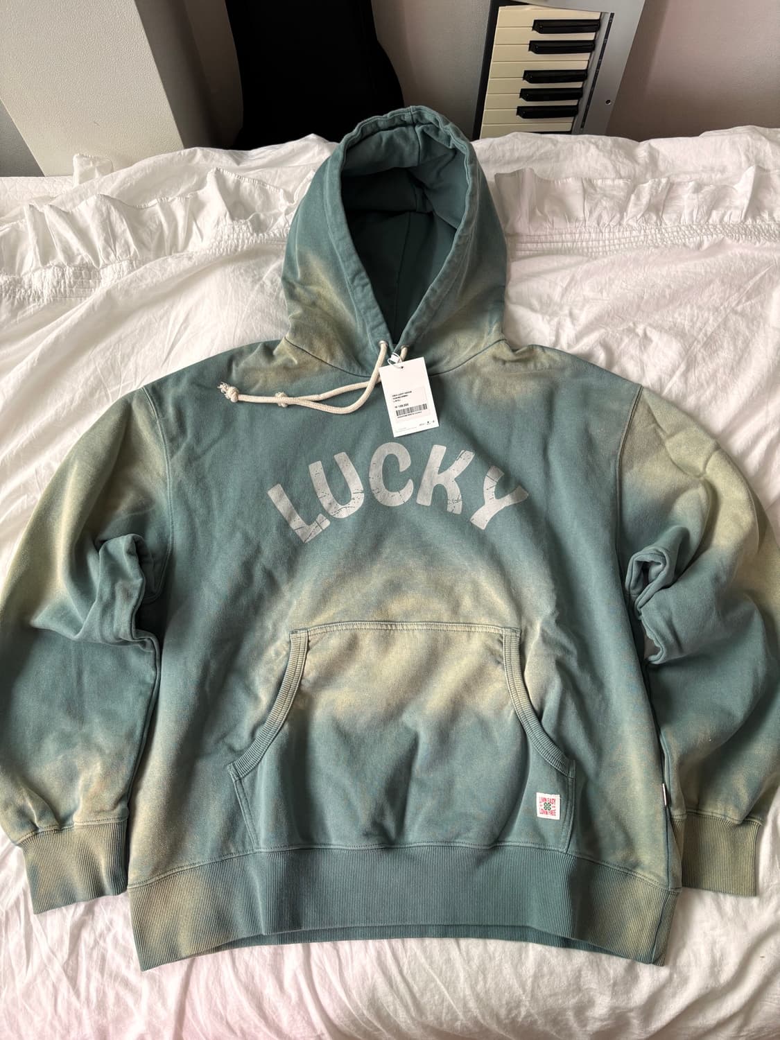 Vintage Hoodie 워시드 그린 L 선페이드 워싱 헤비웨이트 후드 상품이미지1