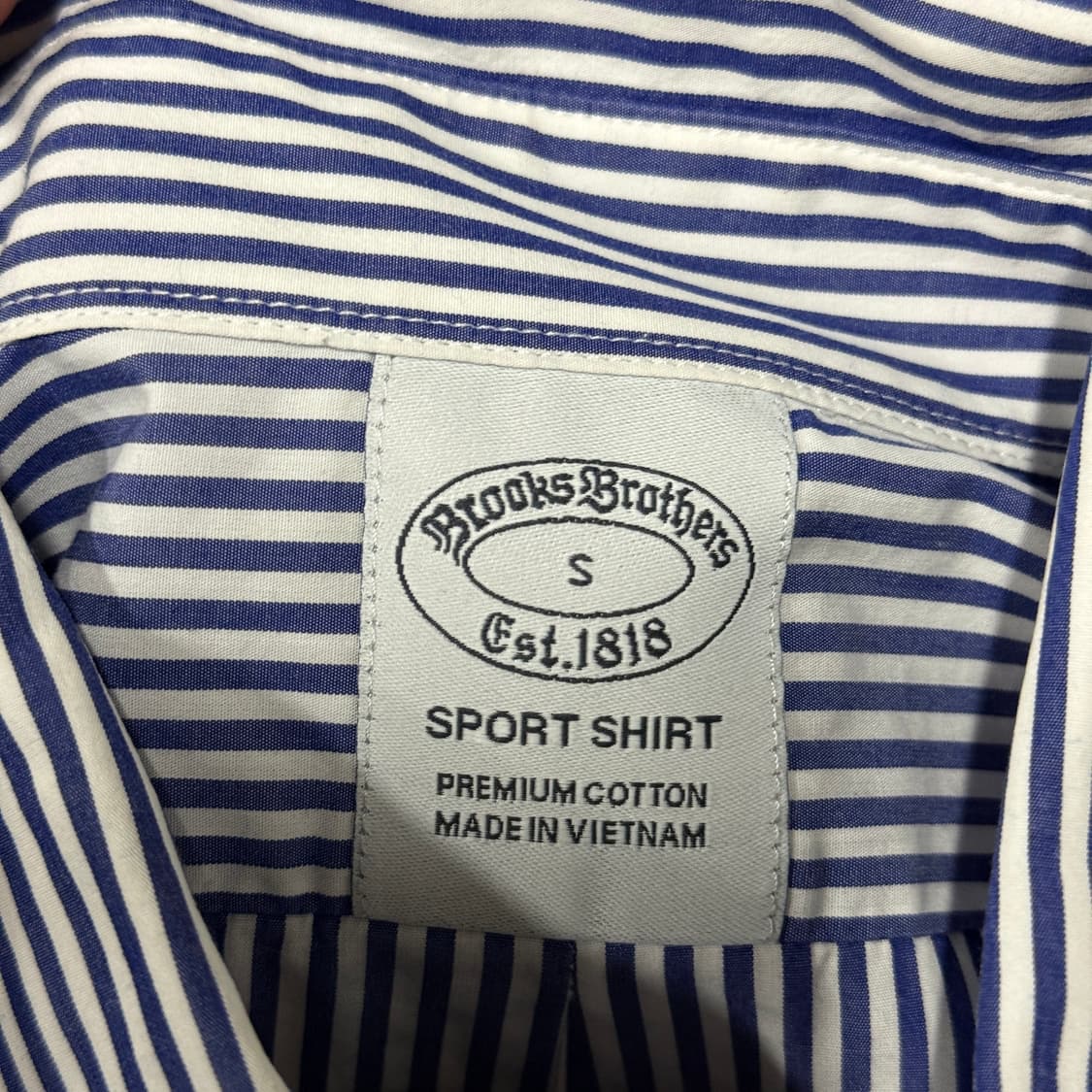 브룩스 브라더스 프리미엄 코튼 원 포인트 스트라이프 긴팔 셔츠 상품이미지6