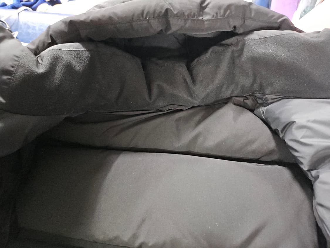 코오롱스포츠 구스 블랙 롱패딩 후드 85 상품이미지5