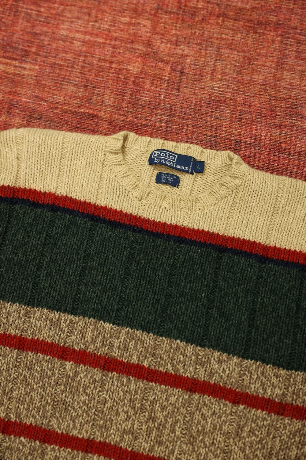 90s 빈티지 폴로랄프로렌 스트라이프 니트 판매 상품이미지4