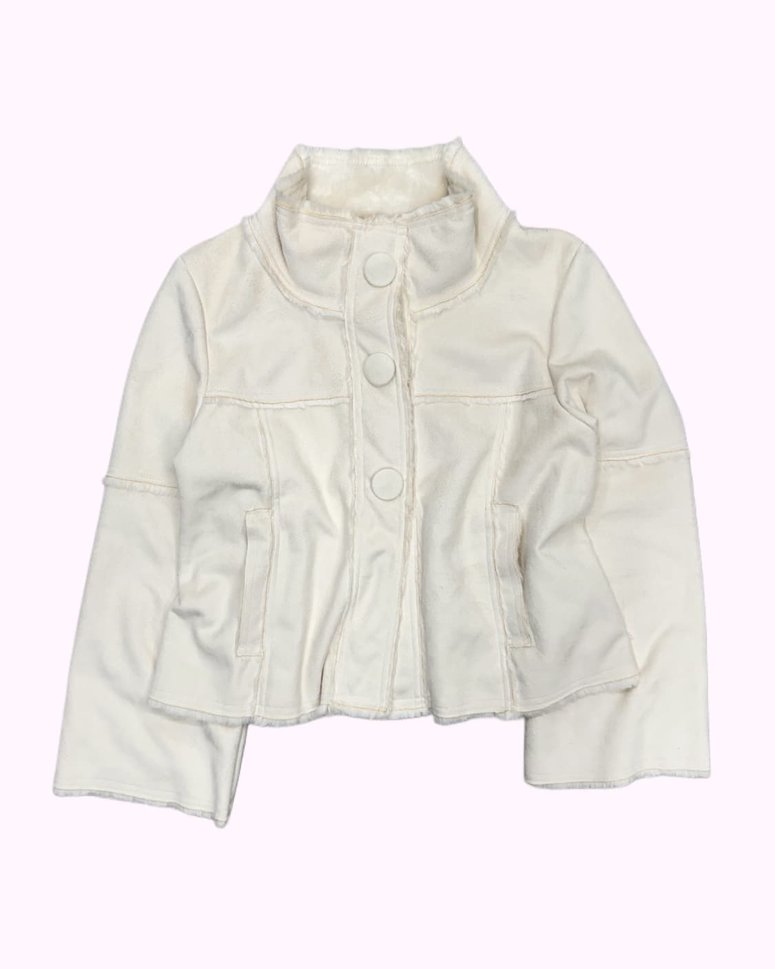 ivory fur shearling jacket 상품이미지4