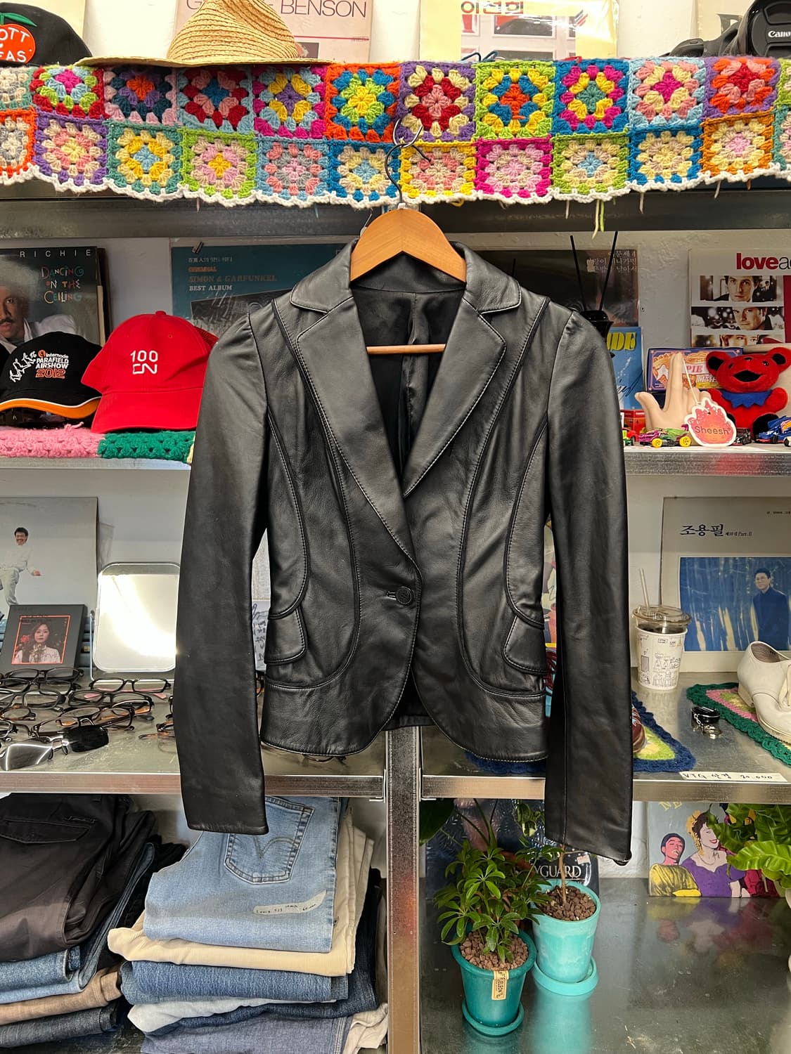 Black Real Leather Jacket (Slim Fit) 상품이미지1