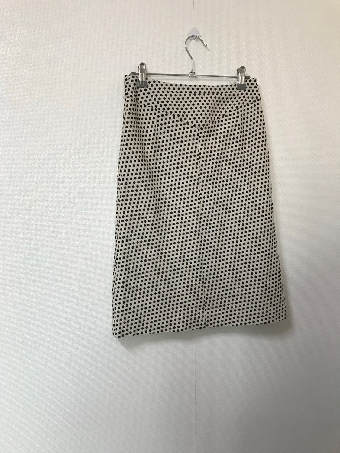 dot slim black daily mid skirt  상품이미지3