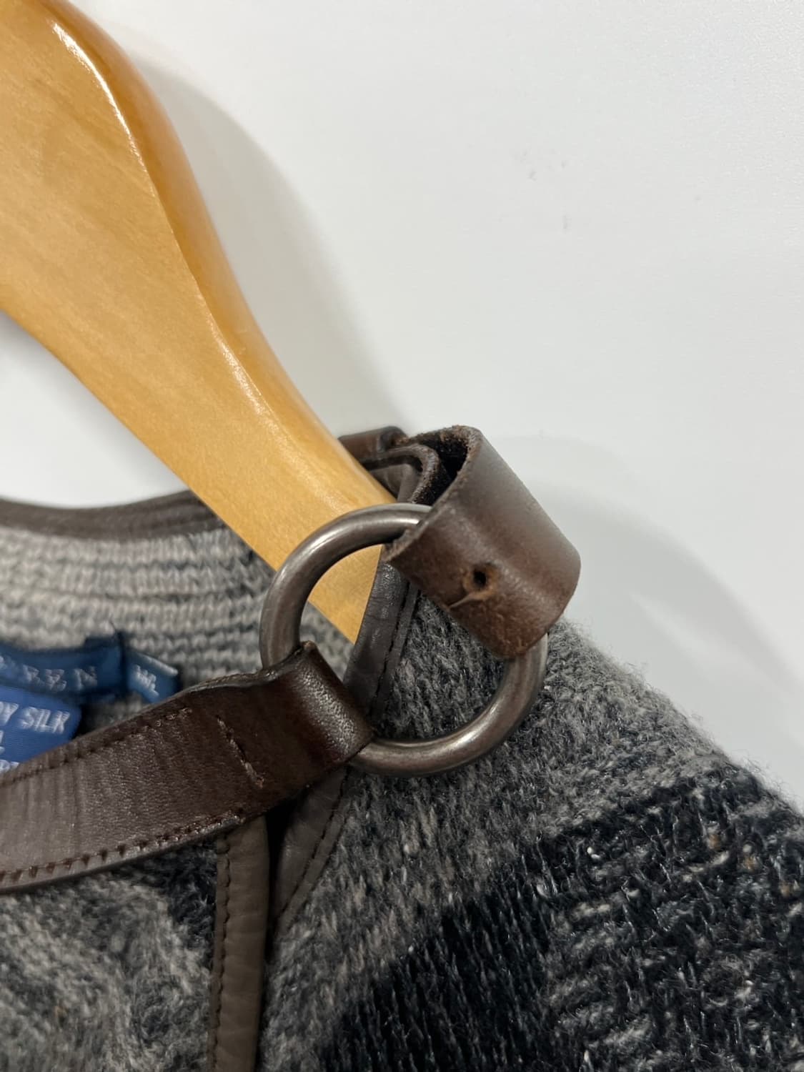 로렌 랄프로렌 패턴 울 캐시미어 랩 원피스 가디건 상품이미지3