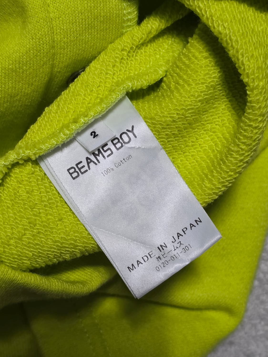 Beamsboy 빔즈보이 형광 헨리넥 스웨트 가디건 2사이즈 상품이미지5