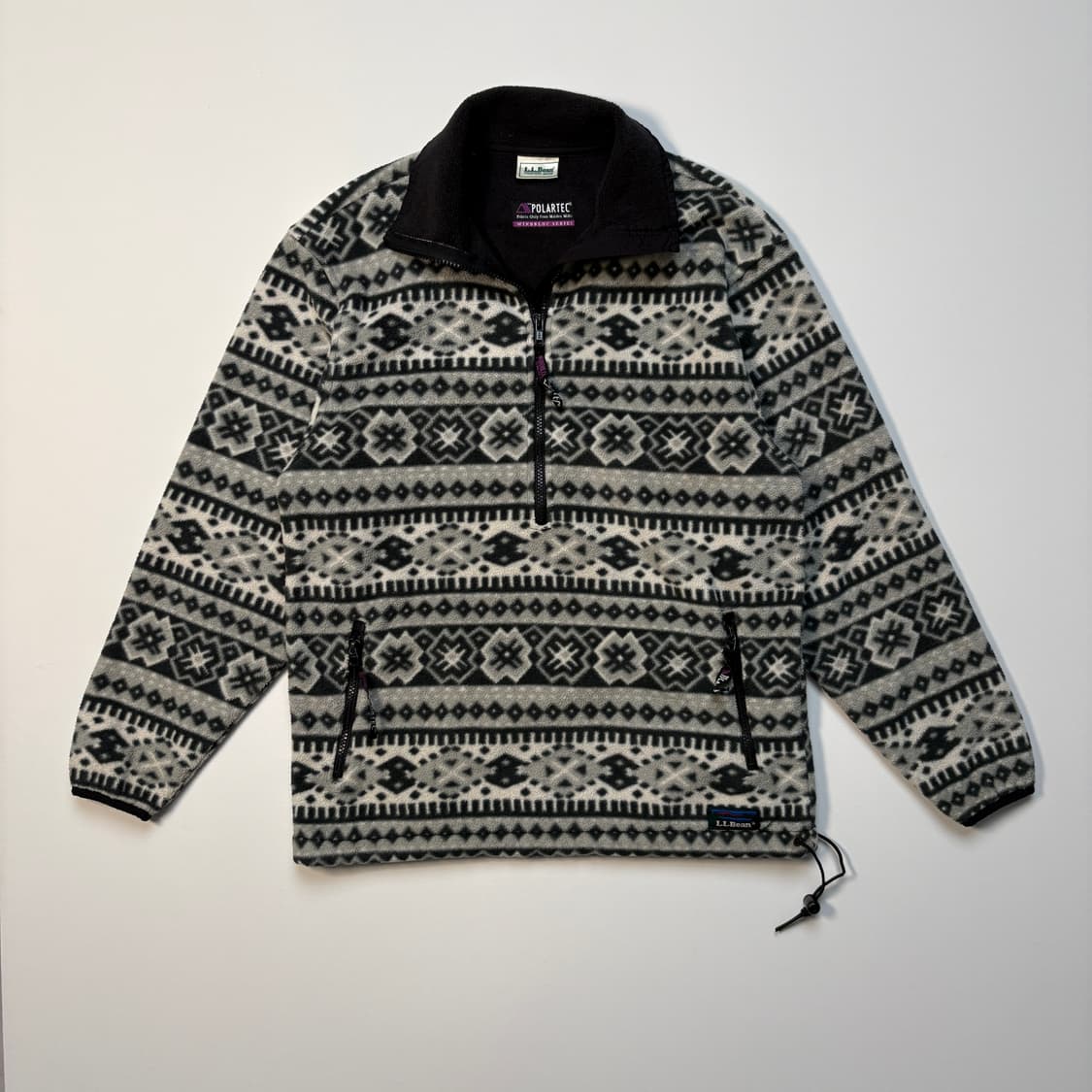 80-90s 엘엘빈 아즈택 패턴 후리스 상품이미지2